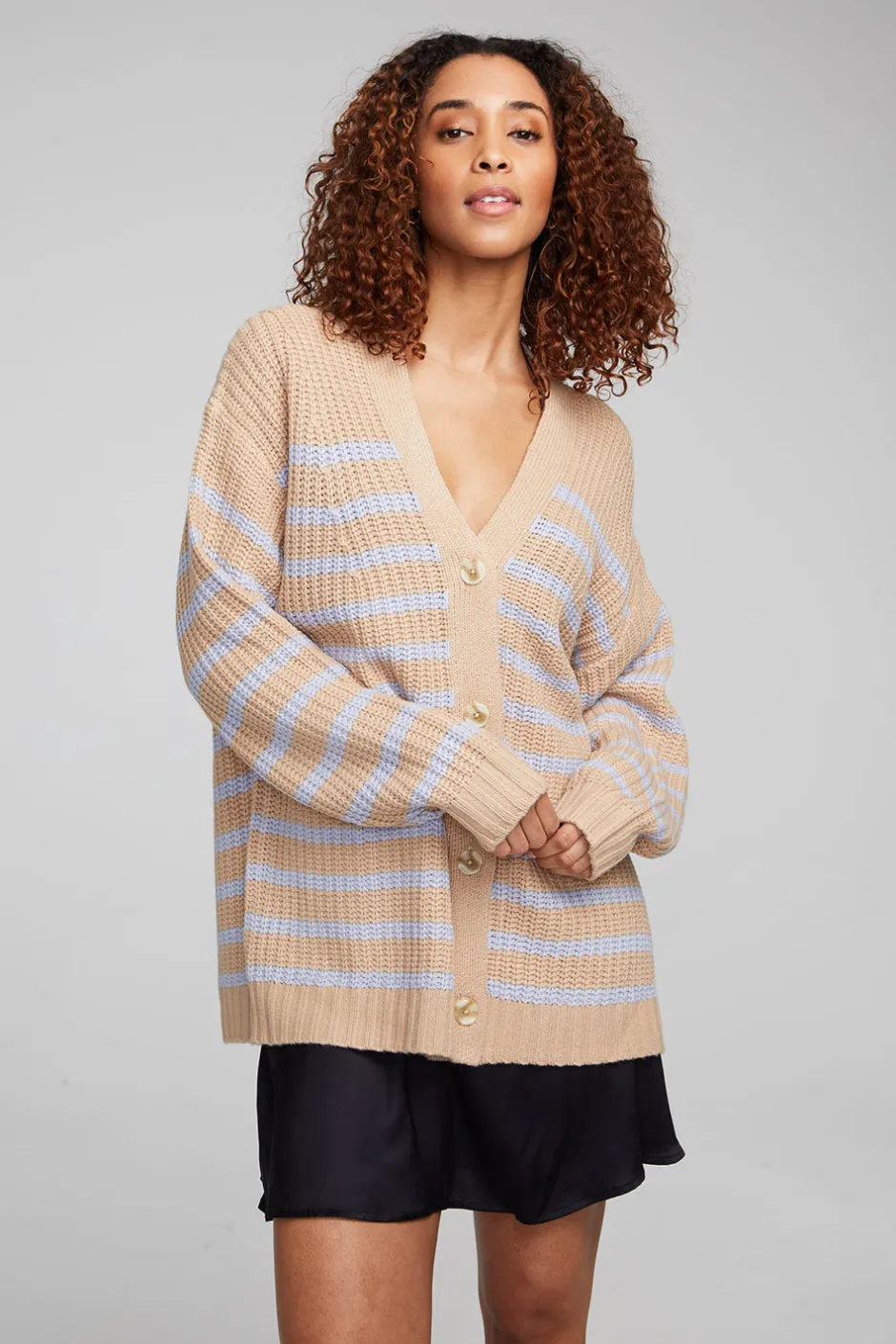 Women Chaser Brand Vibe Fairfax Stripe Cardigan