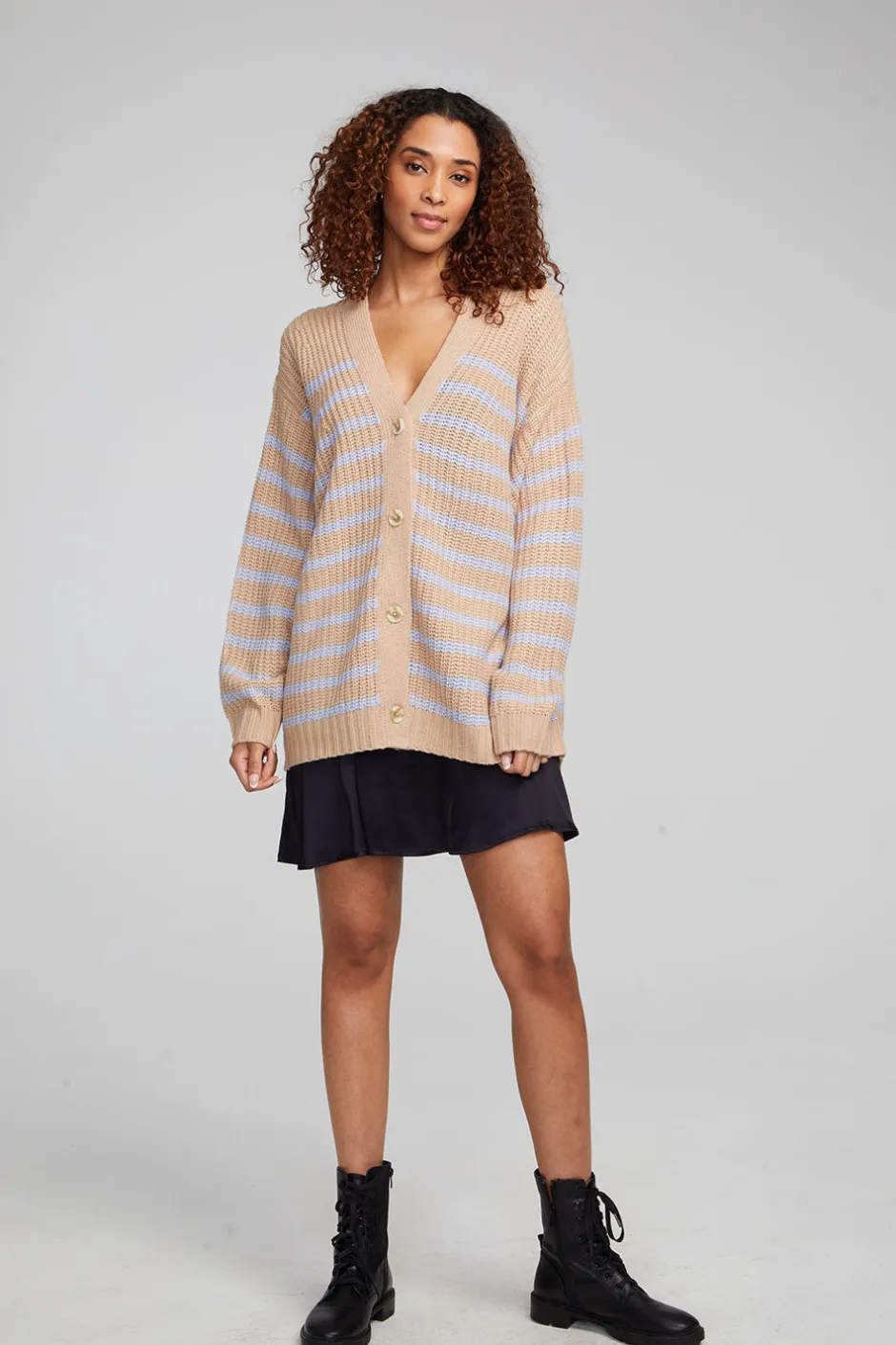 Women Chaser Brand Vibe Fairfax Stripe Cardigan