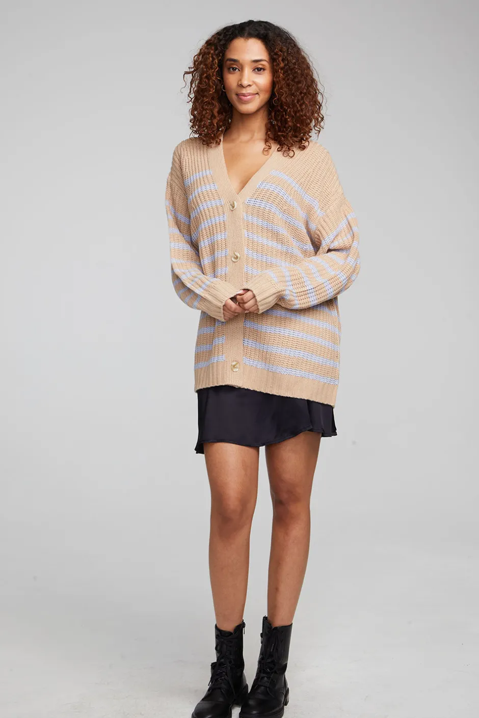 Women Chaser Brand Vibe Fairfax Stripe Cardigan