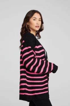 Women Chaser Brand Vibe Melrose Stripe Cardigan