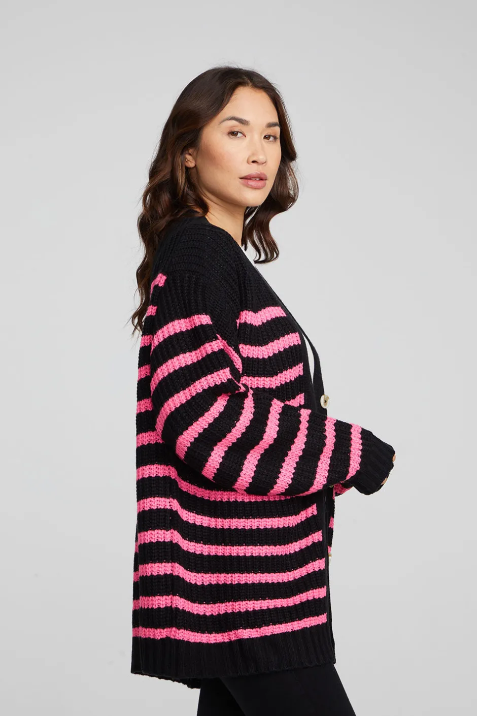 Women Chaser Brand Vibe Melrose Stripe Cardigan