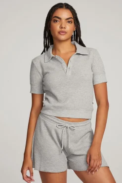 Women Chaser Brand Victoria Grey Marl Pullover