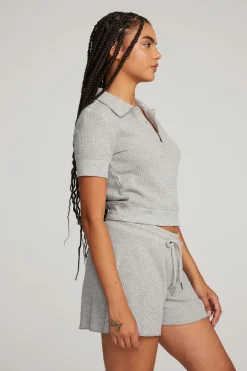 Women Chaser Brand Victoria Grey Marl Pullover