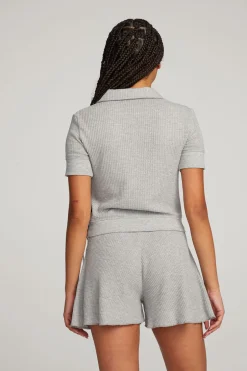 Women Chaser Brand Victoria Grey Marl Pullover