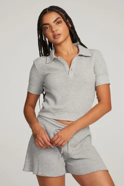 Women Chaser Brand Victoria Grey Marl Pullover