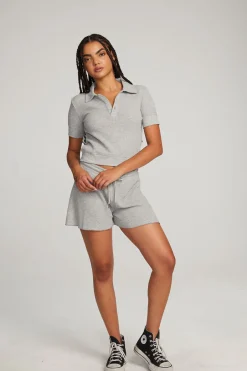 Women Chaser Brand Victoria Grey Marl Pullover