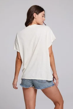 Women Chaser Brand Vintage Wallpaper Crew Neck Tee