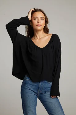 Women Chaser Brand Warren Licorice Blouse