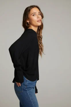 Women Chaser Brand Warren Licorice Blouse