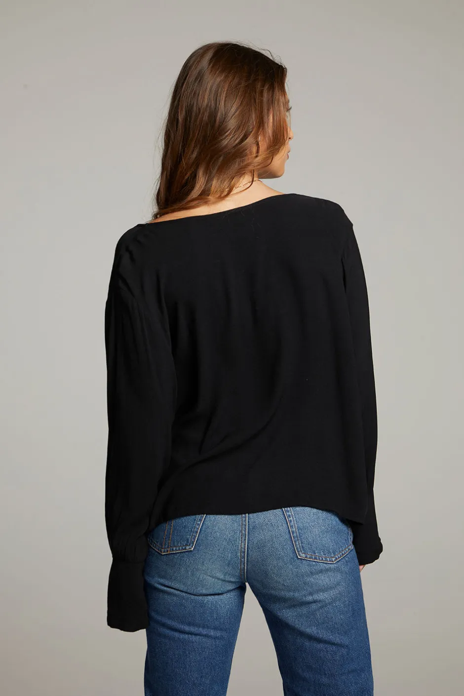 Women Chaser Brand Warren Licorice Blouse