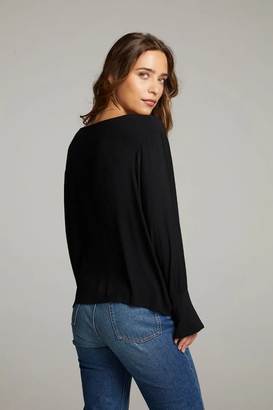 Women Chaser Brand Warren Licorice Blouse