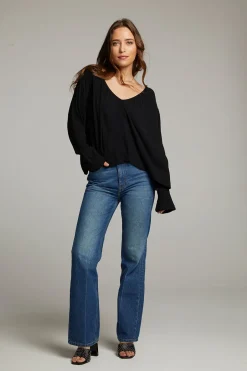 Women Chaser Brand Warren Licorice Blouse