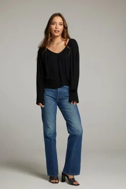 Women Chaser Brand Warren Licorice Blouse