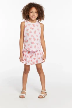 Kids Chaser Brand Watermelon Heaven Girls Vintage Jersey Shirttail Muscle