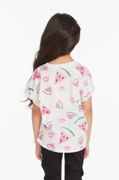 Kids Chaser Brand Watermelon Lips Girls Tee