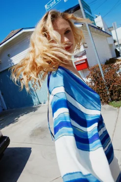 Women Chaser Brand Waverly Maxi Dress - Pacific Stripe