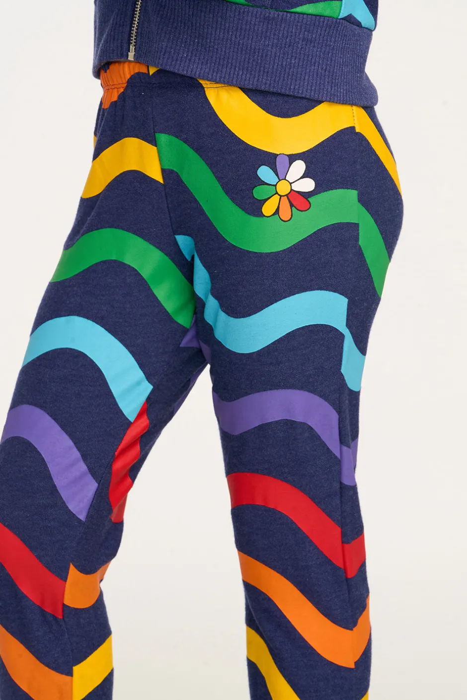 Kids Chaser Brand Wavy Rainbow Slouchy Pant