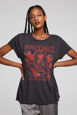 Women Chaser Brand Whitney Houston I Wanna Dance With Somebody Tee