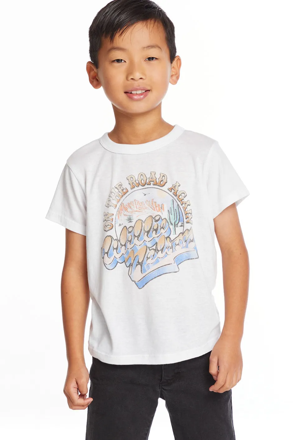 Women/Kids/BOY Chaser Brand Willie Nelson On The Road Again Boys Tee