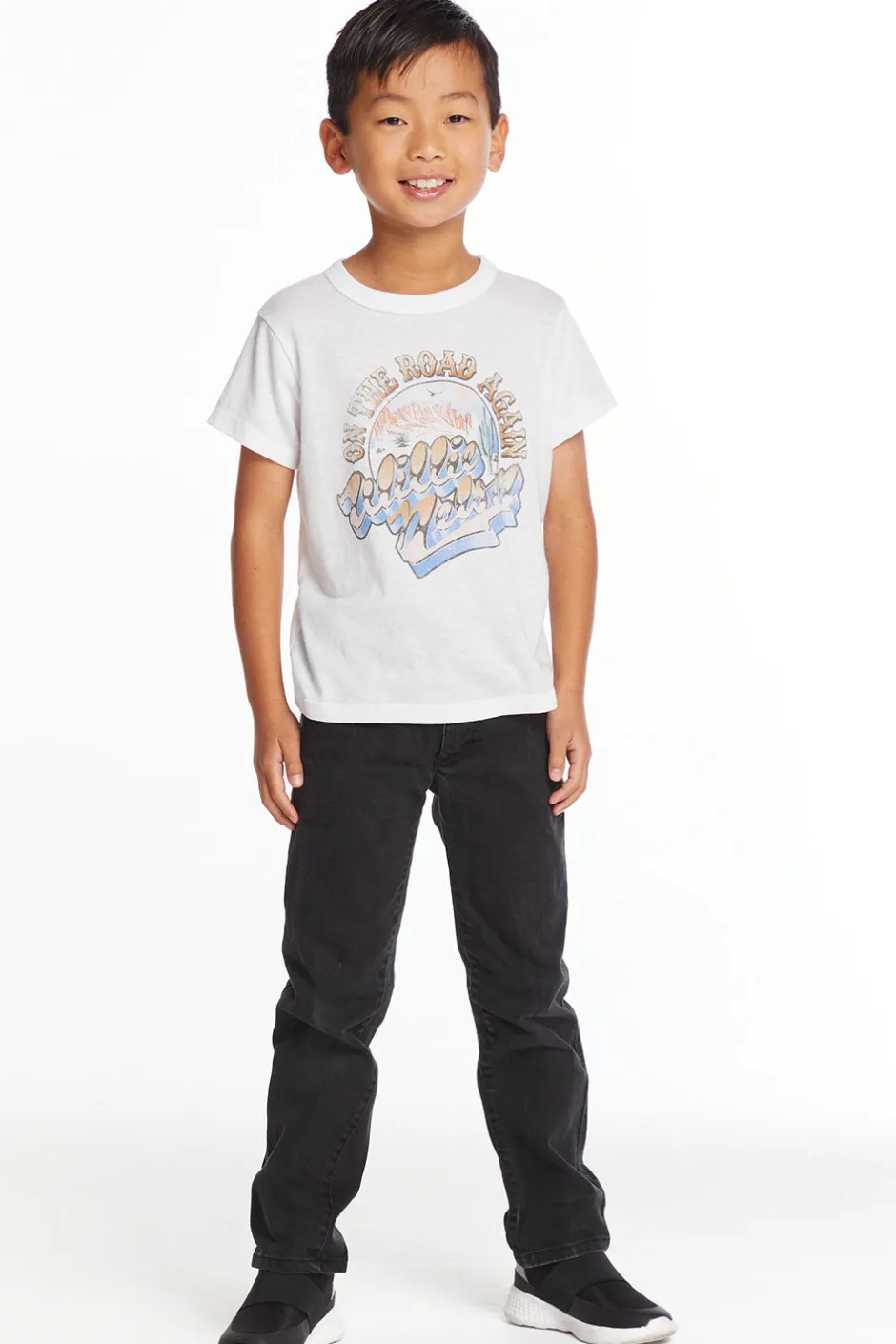 Women/Kids/BOY Chaser Brand Willie Nelson On The Road Again Boys Tee