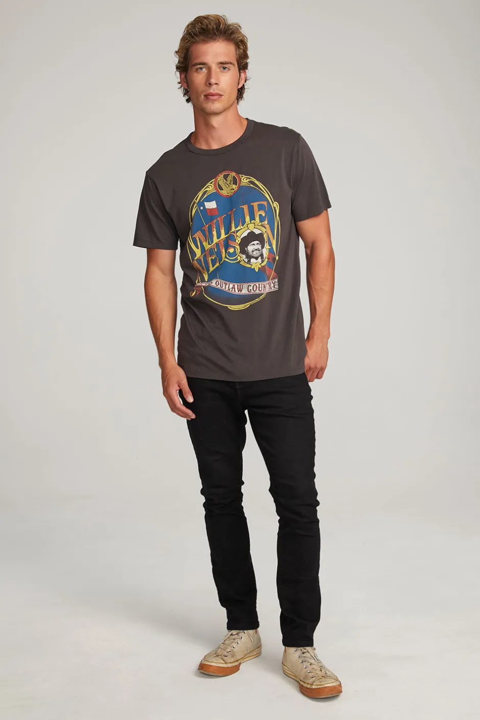 Women Chaser Brand Willie Nelson Outlaw Country Mens Tee