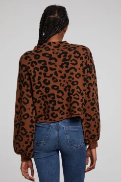 Women Chaser Brand Willie Old Town Leopard Pullover
