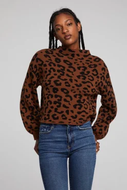 Women Chaser Brand Willie Old Town Leopard Pullover