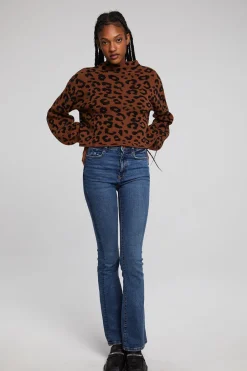 Women Chaser Brand Willie Old Town Leopard Pullover