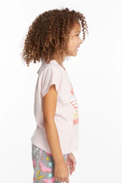 Kids Chaser Brand Wonder Woman Retro Logo Girls Tee