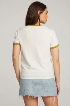 Women Chaser Brand Woodstock Bird On Guitar Tee