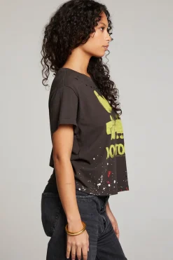 Women Chaser Brand Woodstock Bird On Guitar Tee