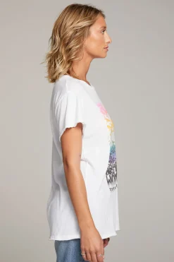 Women Chaser Brand Woodstock Peace Love Music Tee