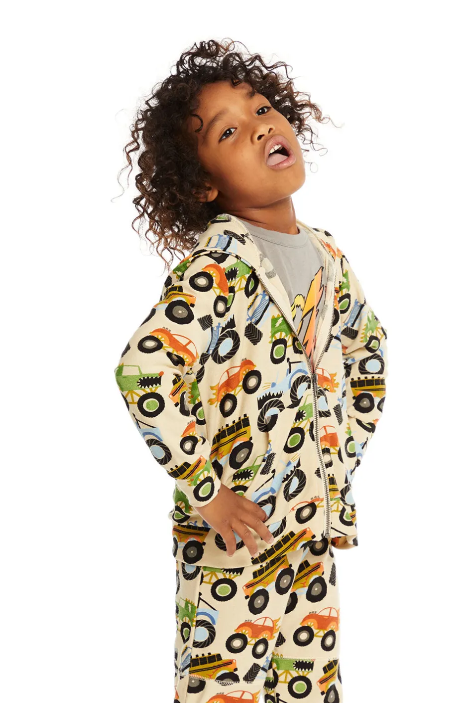 Kids/BOY Chaser Brand Zip Up Monster Truck Hoodiee