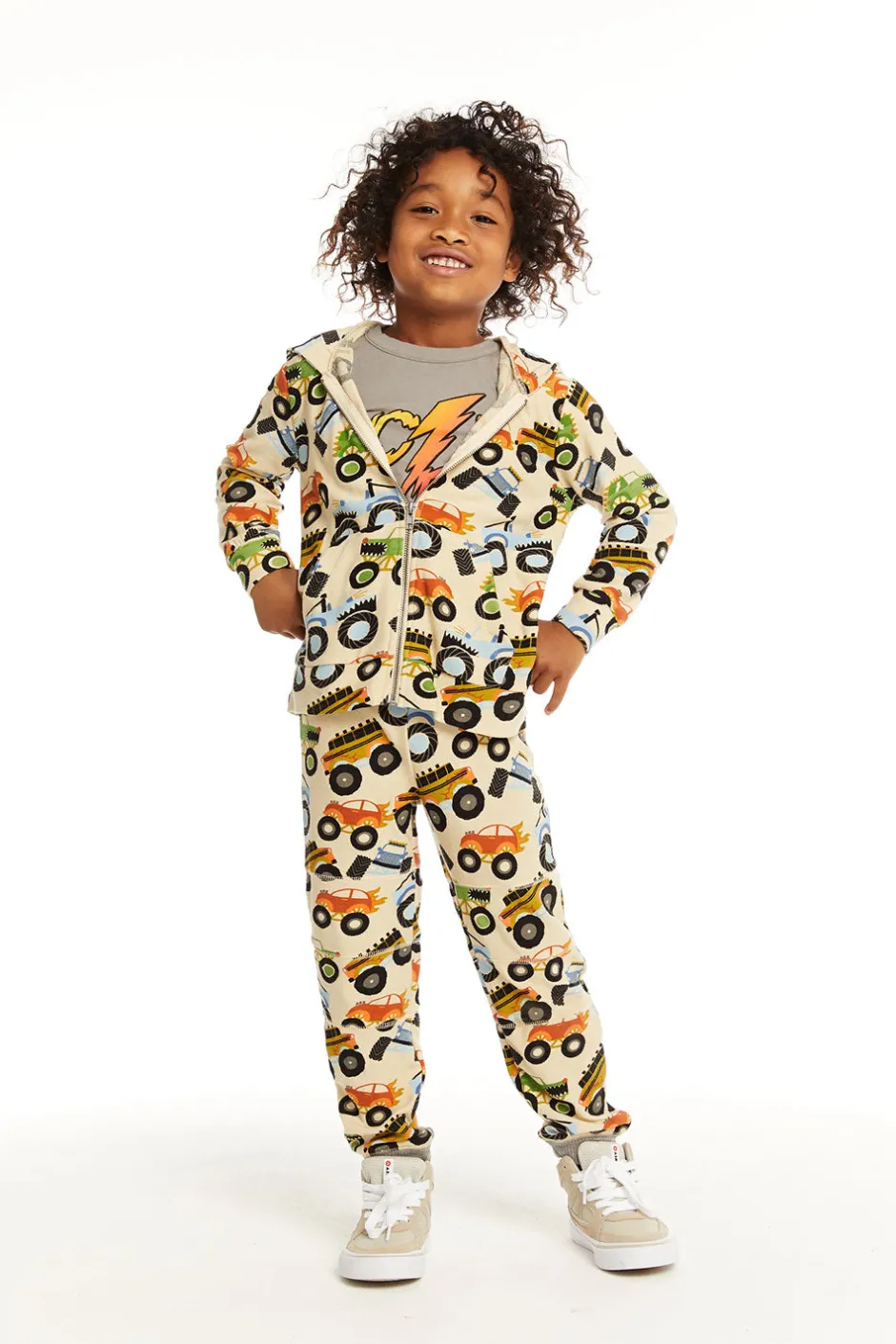 Kids/BOY Chaser Brand Zip Up Monster Truck Hoodiee