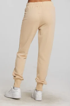 Women Chaser Brand Zuma Cotton Terry Joggers With Rib And Shoestring Tie