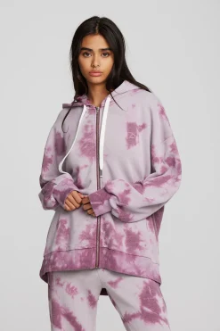 Women Chaser Brand Zuma Cotton Terry Zip Up Hoodie