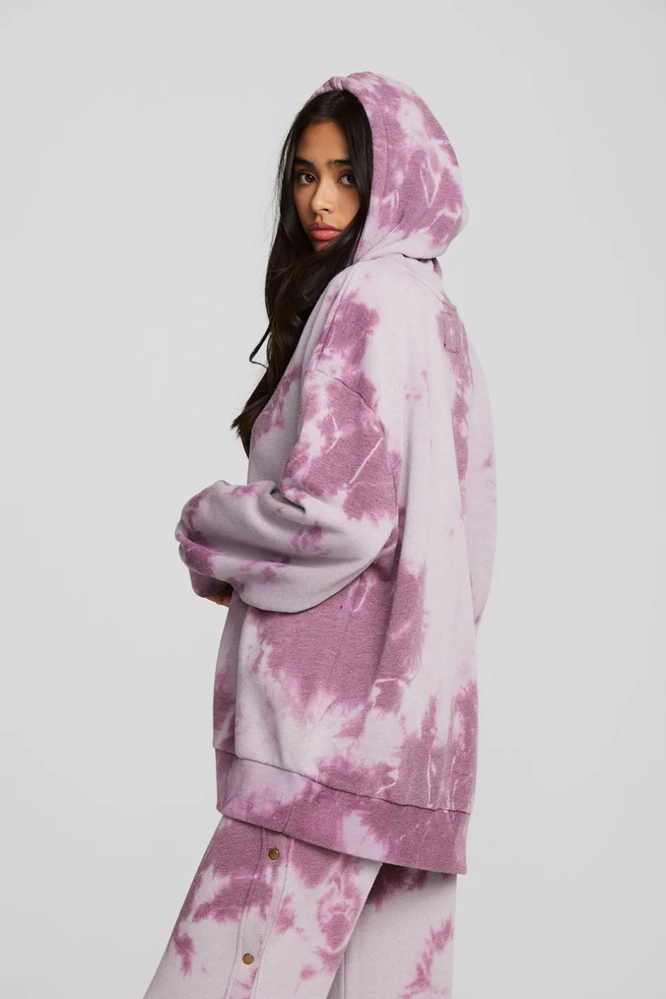 Women Chaser Brand Zuma Cotton Terry Zip Up Hoodie