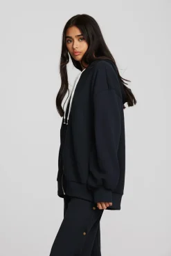 Women Chaser Brand Zuma Cotton Terry Zip Up Hoodie