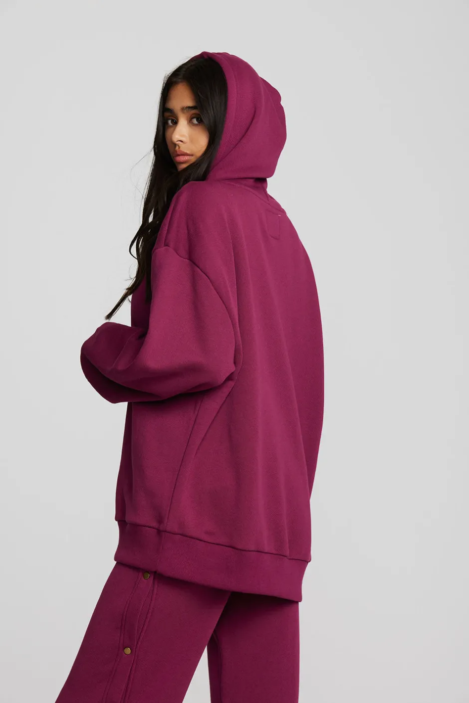 Women Chaser Brand Zuma Cotton Terry Zip Up Hoodie