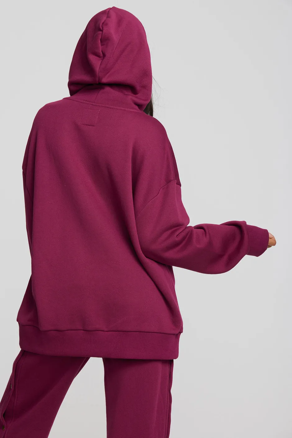 Women Chaser Brand Zuma Cotton Terry Zip Up Hoodie