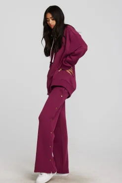 Women Chaser Brand Zuma Cotton Terry Zip Up Hoodie