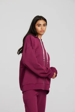 Women Chaser Brand Zuma Cotton Terry Zip Up Hoodie