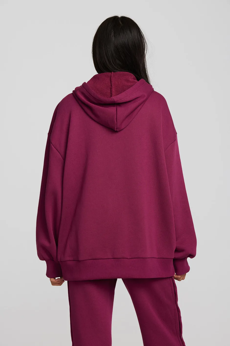 Women Chaser Brand Zuma Cotton Terry Zip Up Hoodie